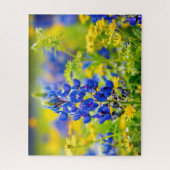 Texas Bluebonnet Blume mit Gelb Puzzle (Vertikal)