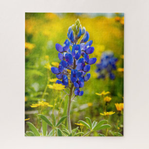 Texas Bluebonnet Blume mit Gelb Puzzle