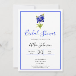 Texas Bluebonnet Blume, Moderne Hochzeit, Bridal Einladung