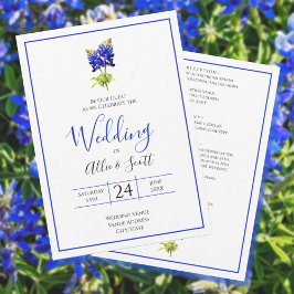 Texas Bluebonnet Blume, Moderne Hochzeit Einladung