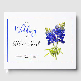 Texas Bluebonnet Blume, Moderne Hochzeit Gästebuch