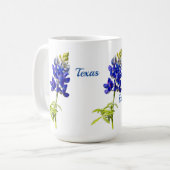 Texas Bluebonnet Blume Tasse (Vorderseite Links)