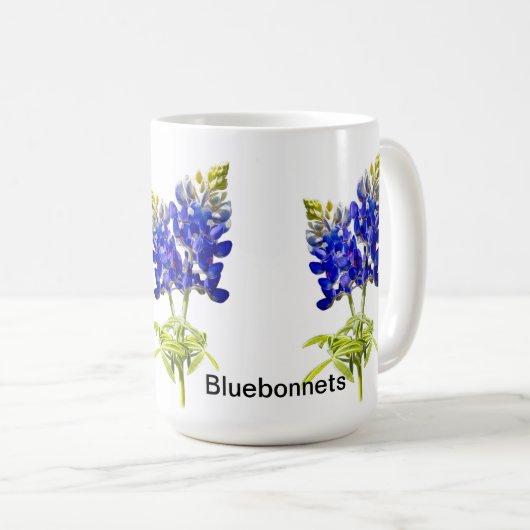Texas Bluebonnet Blume Tasse (VorderseiteRechts)