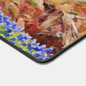 Texas Bluebonnet Blume und Bergkunst Schreibtischunterlage (Ecke)