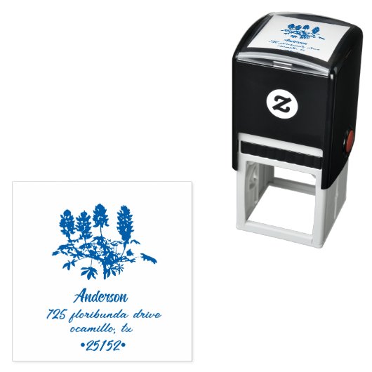 Texas Bluebonnet Botanical Permastempel (Beispiel)