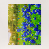 Texas Bluebonnet Field Rustic Elegant Puzzle (Vertikal)