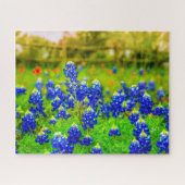 Texas Bluebonnet Field Rustic Elegant Puzzle (Horizontal)