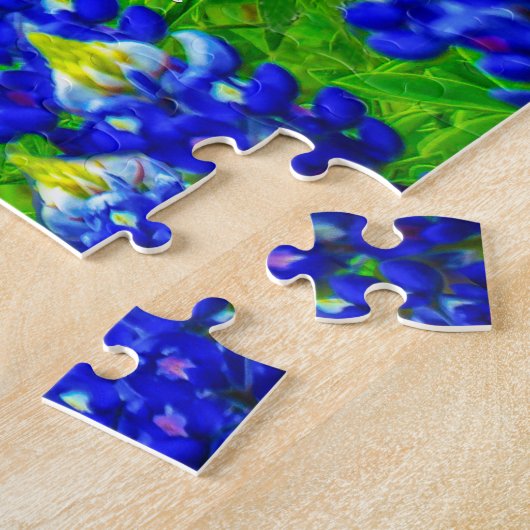 Texas Bluebonnet Field Rustic Elegant Puzzle (Seite)