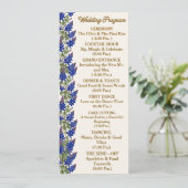 Texas Bluebonnet Florales Hochzeitsprogramm Programm (Stehend Vorderseite)