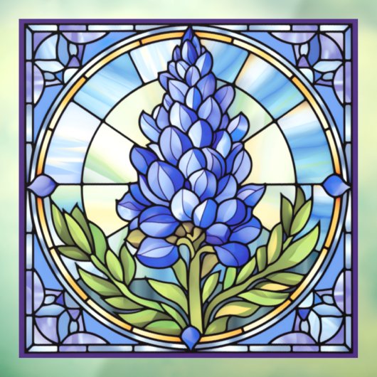 Texas Bluebonnet Glasdesign Fensteraufkleber (Blatt 3)