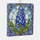 Texas Bluebonnet Glasdesign Keramikornament (Rechts)