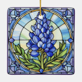 Texas Bluebonnet Glasdesign Keramikornament (Rückseite)