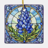 Texas Bluebonnet Glasdesign Keramikornament (Vorderseite)