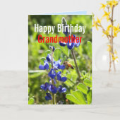 Texas Bluebonnet Großmutter Happy Birthday Karte (Gelbe Blume)
