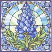 Texas Bluebonnet Hartglas Aufkleber (Vorderseite)