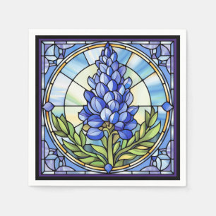 Texas Bluebonnet Hartglas Serviette