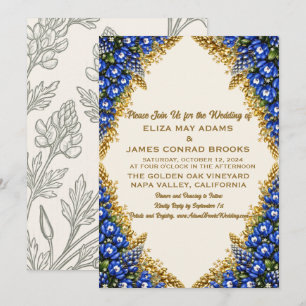 Texas-Bluebonnet-Hochzeitseinladung Save The Date