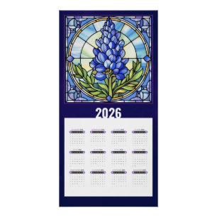 Texas Bluebonnet-Kalender 2026 Poster