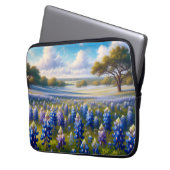 Texas Bluebonnet Meadow Landscape Laptopschutzhülle (Vorderseite Links)
