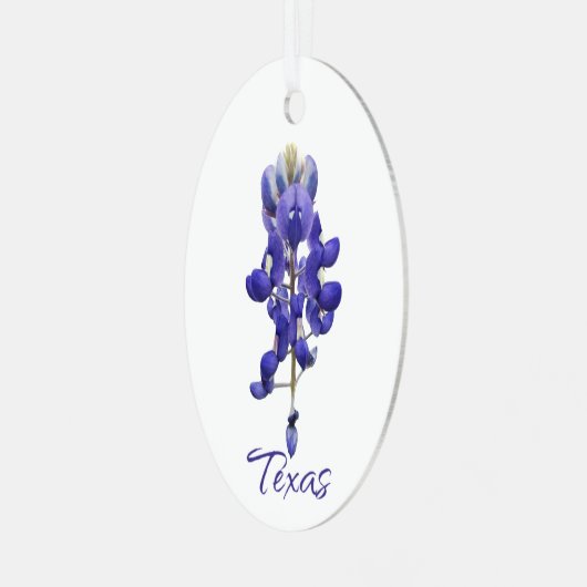 Texas Bluebonnet Metal Ornament (Vorderseite links)