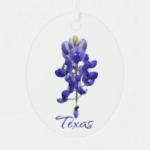 Texas Bluebonnet Metal Ornament