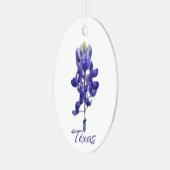 Texas Bluebonnet Metal Ornament Aus Metall (Vorderseite links)