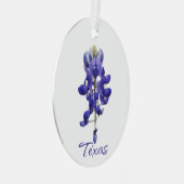 Texas Bluebonnet Metal Ornament Aus Metall (Vorderseite Rechts)