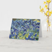 Texas Bluebonnet Mound Impressionist Art Card Karte (Gelbe Blume)