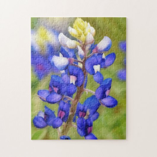 Texas Bluebonnet Nahe Blume Art Puzzle (Vertikal)