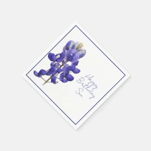 Texas Bluebonnet Napkins Serviette (Ecke)