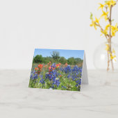 Texas Bluebonnet & Paintbrush Notecard Karte (Gelbe Blume)