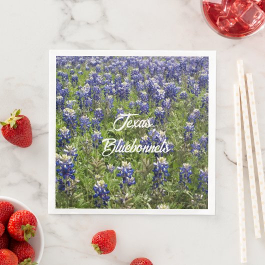 Texas Bluebonnet-Papier-Tischservietten | Staatsbl Serviette (Beispiel)