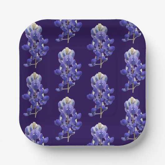 Texas Bluebonnet Papierplatte Pappteller (Vorderseite)