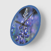 Texas Bluebonnet Runde Wanduhr (Winkel)
