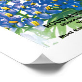 Texas Bluebonnet-Samenpackungsetikett Poster (Ecke)