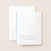 Texas Bluebonnet Silver Foil Note Card Folienkarte (Rückseite mit Umschlag)