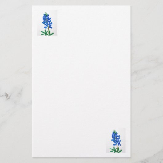 Texas Bluebonnet Stationery Briefpapier (Vorderseite)