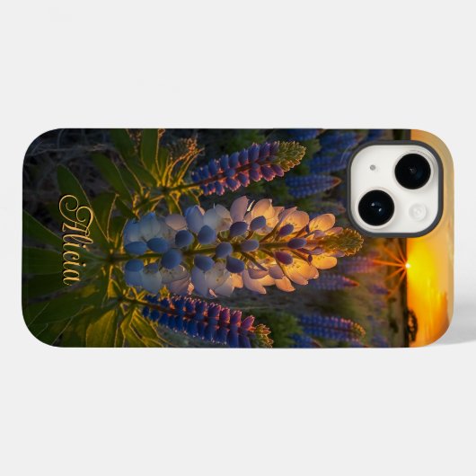 Texas Bluebonnet Sunset Case-Mate iPhone Hülle (Rückseite (Horizontal))