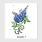 Texas Bluebonnet Texan Liebe Blume Aufkleber (Blatt)