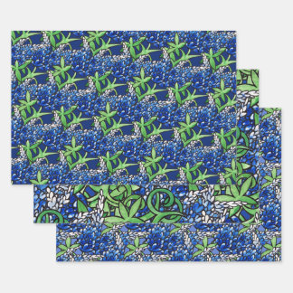Texas Bluebonnet Texan Liebe Blume Geschenkpapier Set