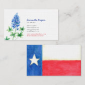 Texas Bluebonnet und Flaggenwasser Visitenkarte (Vorne/Hinten)