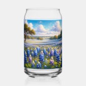 Texas Bluebonnet-Wiesenlandschaft Dosenglas (Rückseite)