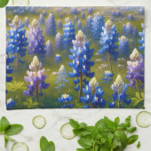 Texas Bluebonnet-Wiesenlandschaft Geschirrtuch (Gefaltet)