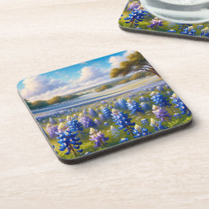 Texas Bluebonnet-Wiesenlandschaft Getränkeuntersetzer