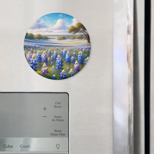 Texas Bluebonnet-Wiesenlandschaft Magnet (In Situ (Kühlschrank))