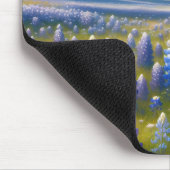 Texas Bluebonnet-Wiesenlandschaft Mousepad (Ecke)