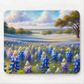 Texas Bluebonnet-Wiesenlandschaft Mousepad (Vorne)