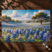 Texas Bluebonnet-Wiesenlandschaft Puzzle