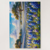 Texas Bluebonnet-Wiesenlandschaft Puzzle (Vertikal)