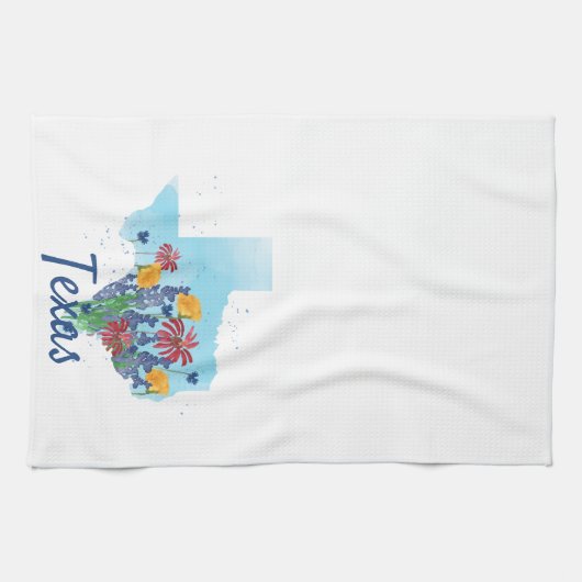 Texas Bluebonnet Wildblume Geschirrtuch (Horizontal)